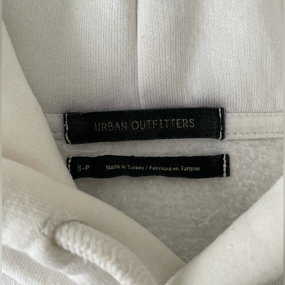 Urban Outfitters White Hoodie Size S  - True Colors silk motif - Picture 3 of 5